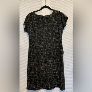 J. Jill Black Midi Sheath Dress with Crew Neck